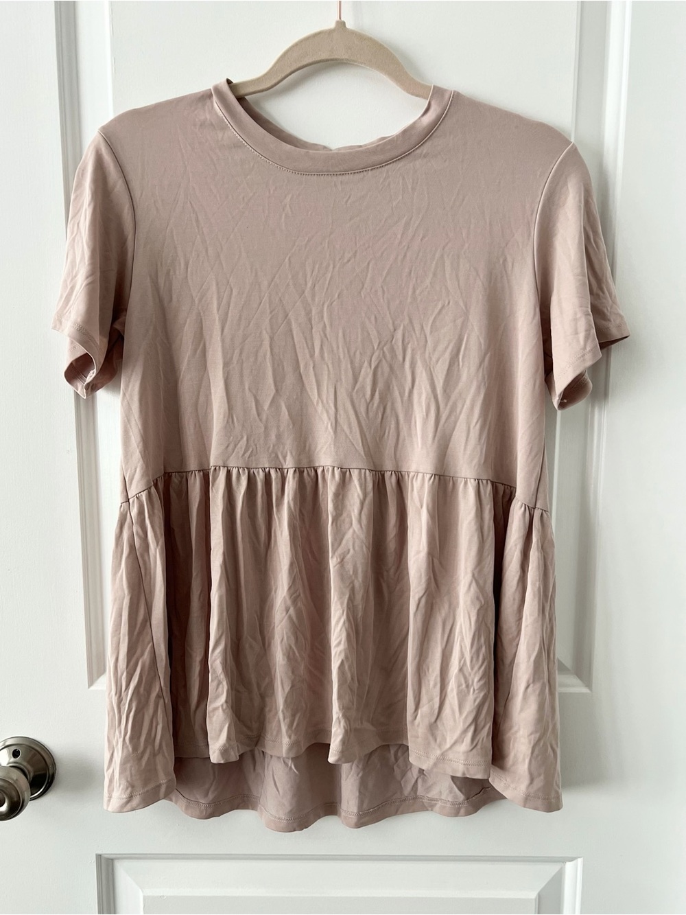 American Eagle Flowy Relaxed Babydoll Peplum High Low Top | Size Small
